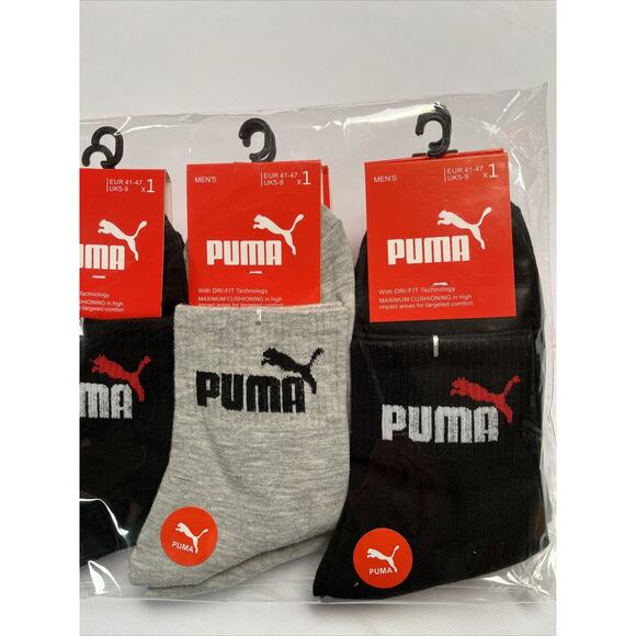 Puma Mens Ankle Socks 10 Pair Size UK 5-9 US 5.5-9.5 EUR 41-47 Multicolor - Picture 4 of 9